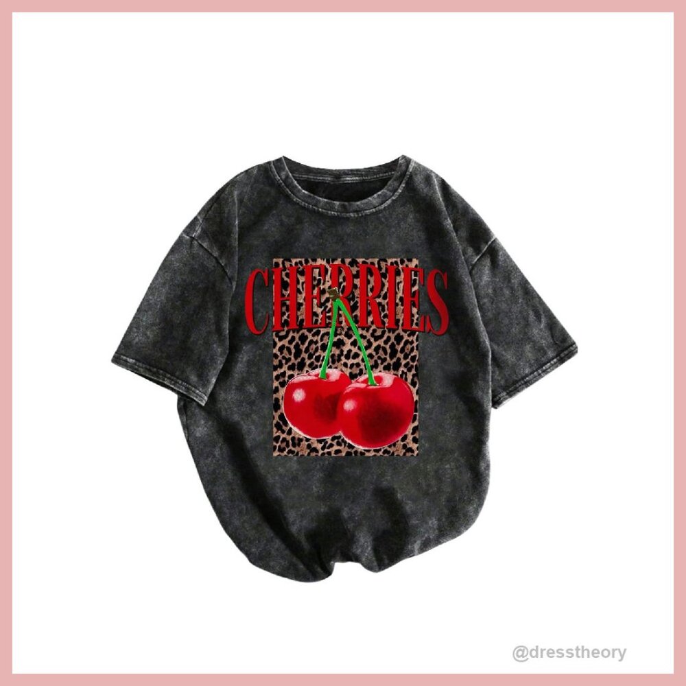 Vintage Graphic Tee Short Sleeve Crew Neck Soft Fabric Casual Top